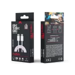 Maxlife MXUC-06 USB-C–USB-C kábel 1,0 m 20W nylon lila