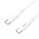 BWOO szilikonkábel X329CC 65W USB-C 1 m fehér