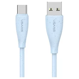   USAMS Green Series kábel SJ714 18W 3A USB-A to USB-C 1m kék