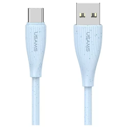 USAMS Green Series kábel SJ714 18W 3A USB-A to USB-C 1m kék