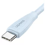 USAMS Green Series kábel SJ714 18W 3A USB-A to USB-C 1m kék