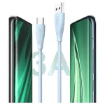 USAMS Green Series kábel SJ714 18W 3A USB-A to USB-C 1m kék
