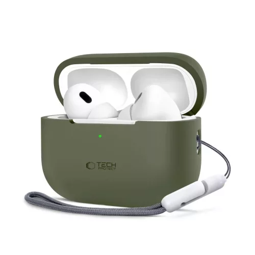 TECH-PROTECT szilikon tok Apple AirPods Pro 1/2 készülékhez olív zöld