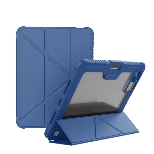 Nillkin Bumper PRO védő állványos tok, többszögben állítható – iPad Pro 12.9 (2020/2021/2022) és iPad Air 13 (2024/2025) készülékhez, zafírkék