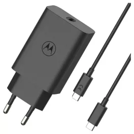   Motorola TurboPower 68W USB-C fali töltő, USB-C to USB-C 1m kábel, fekete