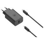 Motorola TurboPower 68W USB-C fali töltő, USB-C to USB-C 1m kábel, fekete