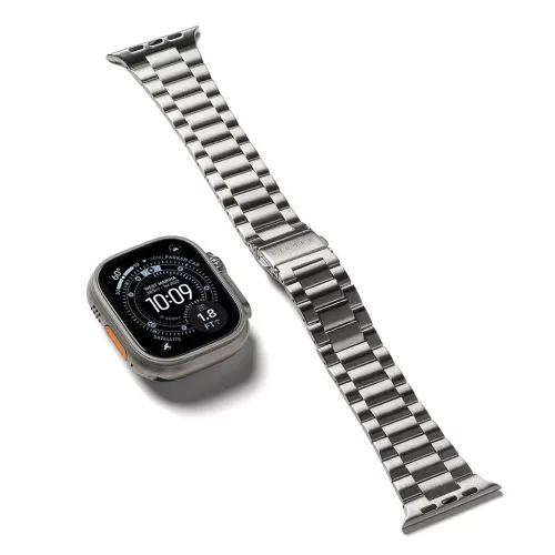 RINGKE METAL ONE AIR Apple Watch 8 / 9 / 10 / 11 / SE / ULTRA készülékhez (44 / 45 / 46 / 49 MM) ezüst