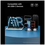 SPIGEN EB10015CC ESSENTIAL TYPE-C kábel 100W 150CM fekete