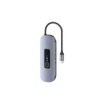 USAMS adapter elosztó 6 az 1-ben 2xUSB 3.0/TF/SD/USB-C/HDMI PD100W SJ642HUB01 (US-SJ642) szürke patinás