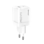 BWOO GaN fali töltő CDA222 PD 35W 1 x USB, 1 x USB-C, fehér