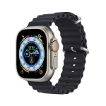 DUX DUCIS OCEAN WAVE szilikon szíj Apple Watch 38/40/41 mm készülékhez grafit