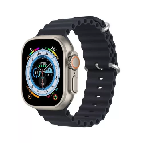 DUX DUCIS OCEAN WAVE szilikon szíj Apple Watch 38/40/41 mm készülékhez grafit