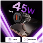 TECH-PROTECT CC03 2-PORT autós töltő PD 45W / QC3.0 fekete