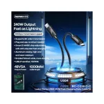 Remax Ladon Series 240W RC-C039 USB 4.0 USB-C/USB-C kábel 1 m, fekete
