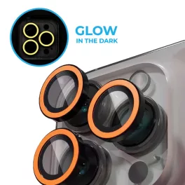   XPRO™ Luminous Prémium Kameravédő Üveg Apple iPhone 15 / Apple iPhone 15 Plus készülékhez - Narancs