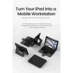 Nillkin Bumper Combo PRO billentyűzetes tok háttérvilágítással iPad 10,9"/11" 2025 készülékhez, fekete