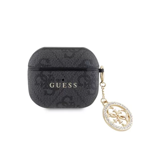 Guess 4G Script PC/PU Charm tok AirPods 3 készülékhez fekete