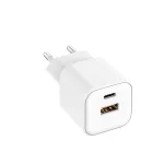 Setty LSGaN-AC-200 20W fali töltő USB-A + USB-C fehér