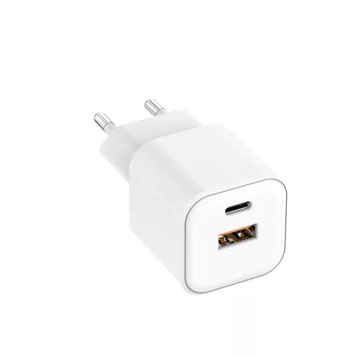 Setty LSGaN-AC-200 20W fali töltő USB-A + USB-C fehér