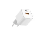 Setty LSGaN-AC-200 20W fali töltő USB-A + USB-C fehér
