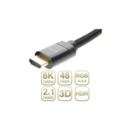 HDMI kábel – HDMI 2.1 48Gbps 3m 8K, fekete