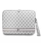 DKNY PU bőr Checkered Pattern and Stripe laptop tok 13/14" bézs