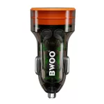 BWOO PD 38W autós töltő, 1x USB-C–USB-A port, átlátszó