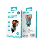 BWOO PD 38W autós töltő, 1x USB-C–USB-A port, átlátszó