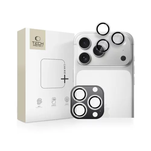 kameravédő TECH-PROTECT CAMRING FIT+ iPhone 14 Pro / Max / 15 Pro / Max / 16 Pro / Max / 17 Pro / Max készülékhez átlátszó