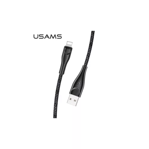 USAMS Braided U41 Lightning kábel 1m 2A SJ391USB01 (US-SJ391) Fast Charge fekete