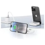 USAMS 3in1 bővíthető kábel BoxMicroUSB/USB-C/Lightning csatlakozókkal, 60W, SJ650USB02, ezüst