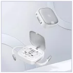 USAMS 3in1 bővíthető kábel BoxMicroUSB/USB-C/Lightning csatlakozókkal, 60W, SJ650USB02, ezüst