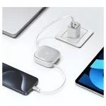 USAMS 3in1 bővíthető kábel BoxMicroUSB/USB-C/Lightning csatlakozókkal, 60W, SJ650USB02, ezüst