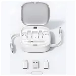 USAMS 3in1 bővíthető kábel BoxMicroUSB/USB-C/Lightning csatlakozókkal, 60W, SJ650USB02, ezüst