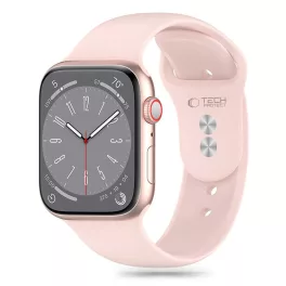   TECH-PROTECT szilikon tok Apple Watch 8/9/10/11/SE készülékhez (40/41/42 MM) világos rózsaszín