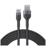 Forever Flexible USB–USB-C kábel 1,0 m 3A fekete