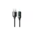 USAMS fonott kábel U78 Lightning 1.2m LED 2.4A gyors töltés fekete SJ543USB01 (US-SJ543)