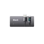 USAMS fonott kábel U78 Lightning 1.2m LED 2.4A gyors töltés fekete SJ543USB01 (US-SJ543)