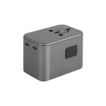 ENERGEA fali töltő 1xUSB + 2xUSB-C PD-PPS-QC 3.0 65W 1A2C 4-in-1 adapter US/AU/EU/UK pisztolyacél-szürke Trav