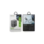 ENERGEA fali töltő 1xUSB + 2xUSB-C PD-PPS-QC 3.0 65W 1A2C 4-in-1 adapter US/AU/EU/UK pisztolyacél-szürke Trav