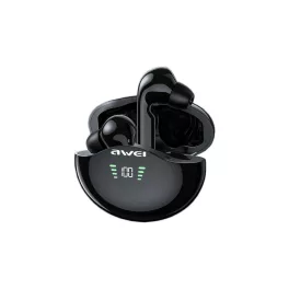   AWEI Bluetooth 5.3 T12P TWS fejhallgató + dokkoló állomás fekete