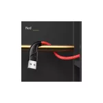 USAMS fonott kábel U41 microUSB 2m 2A SJ396USB02 (US-SJ396) Gyors töltés piros