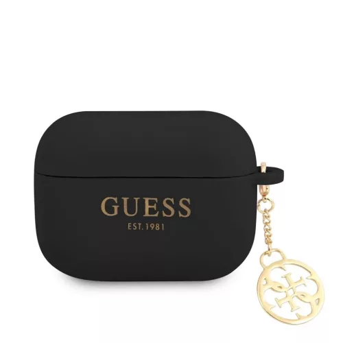 Guess 4G Charm szilikon tok AirPods Pro készülékhez fekete