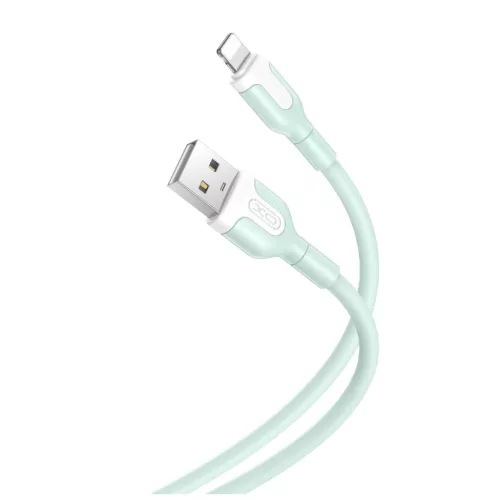 XO NB212 USB–Lightning kábel 1,0 m 2,1A zöld