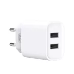 XO falitöltő CE02C, 2x USB 2,1A + microUSB-kábel, fehér