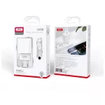 XO falitöltő CE02C, 2x USB 2,1A + microUSB-kábel, fehér