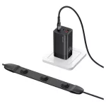 Kábel USAMS SJ759 U89 100W-os gyors töltéssel masszírozóval fekete