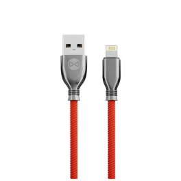 Forever Tornado USB–Lightning kábel 1,0 m 3A piros