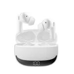 BWOO BW40 TWS ANC Bluetooth fülhallgató LCD kijelzővel fehér