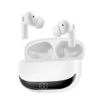 BWOO BW40 TWS ANC Bluetooth fülhallgató LCD kijelzővel fehér